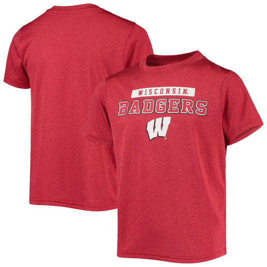 Youth Red Wisconsin Badgers Block T-Shirt