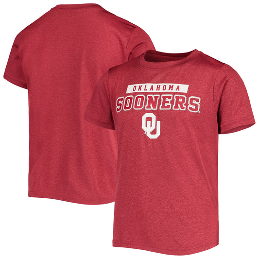 Youth Crimson Oklahoma Sooners Block T-Shirt