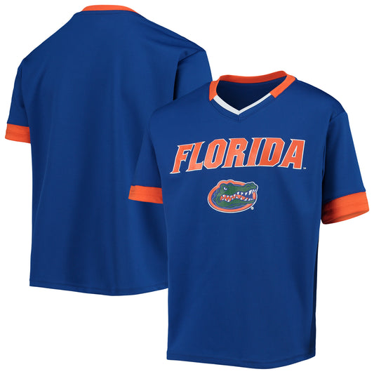 Youth Royal Florida Gators Jersey V-Neck T-Shirt