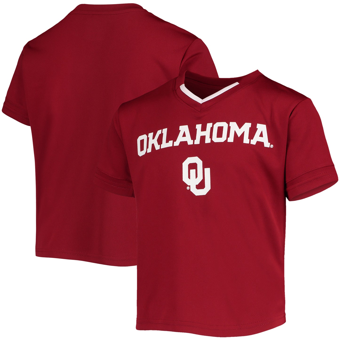 Youth Crimson Oklahoma Sooners Jersey V-Neck T-Shirt