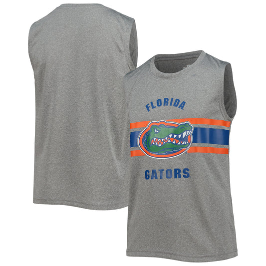 Youth Heathered Gray Florida Gators Sleeveless T-Shirt