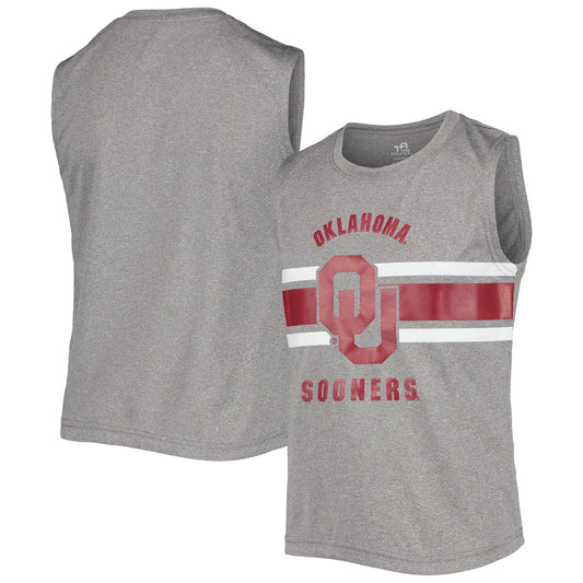 Youth Heathered Gray Oklahoma Sooners Sleeveless T-Shirt