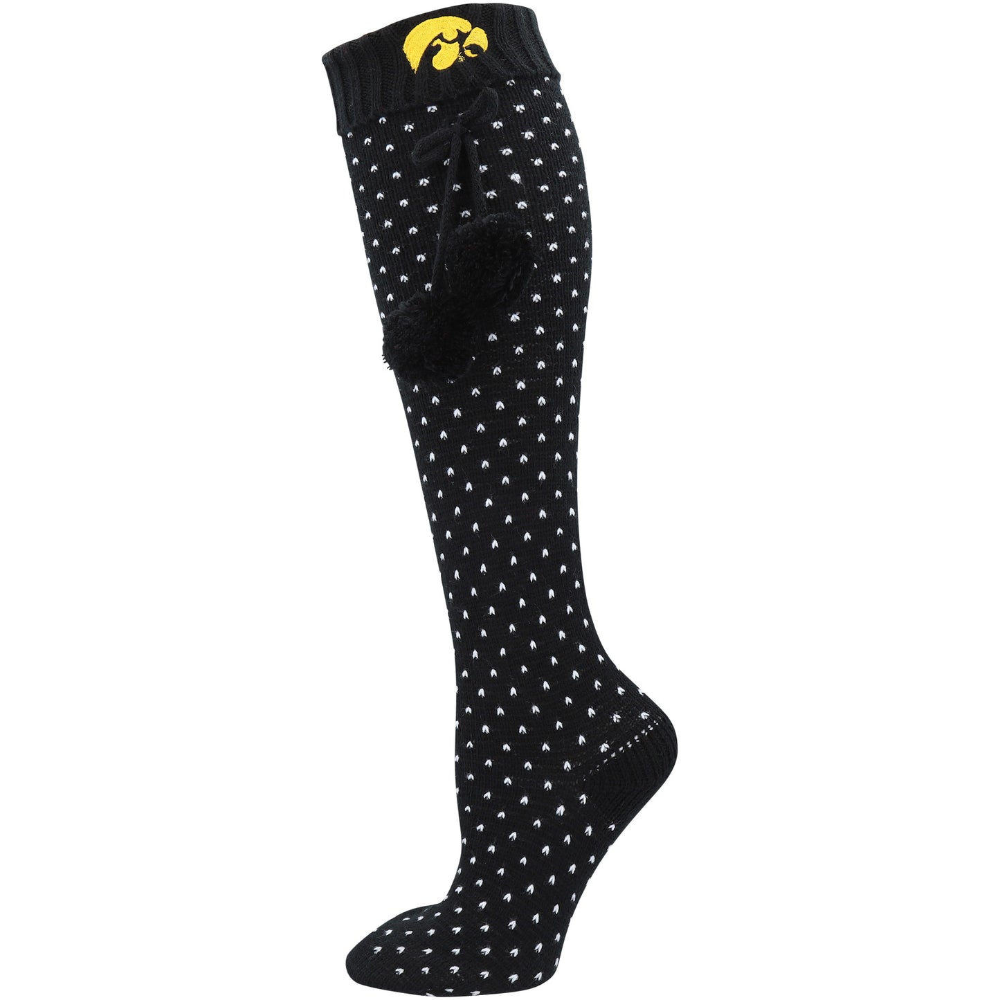 Women's ZooZatz Black Iowa Hawkeyes Knee High Socks