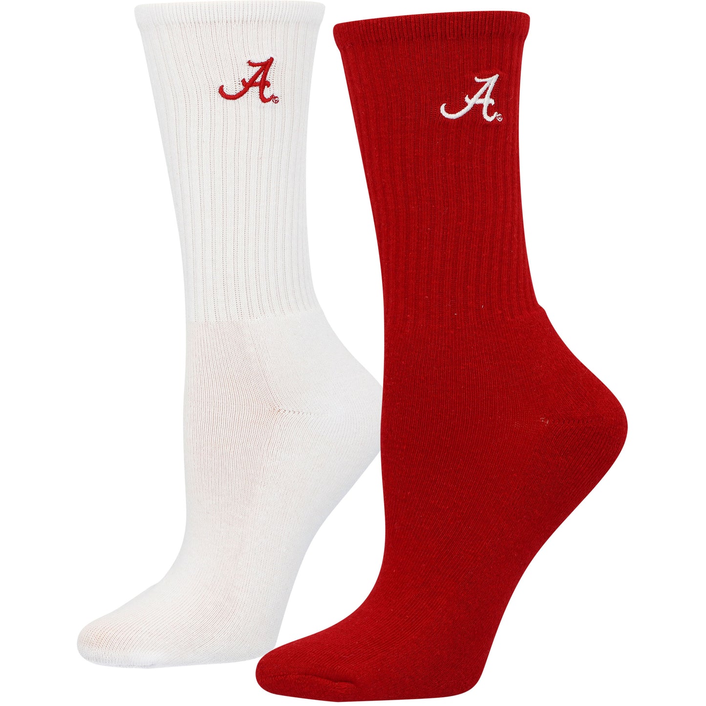 Women's ZooZatz Crimson/White Alabama Crimson Tide 2-Pack Quarter-Length Socks