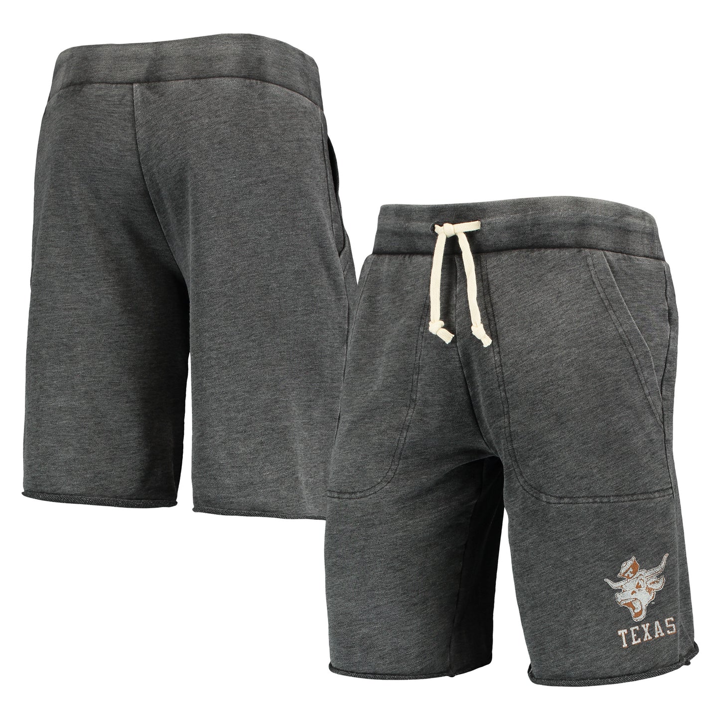 Men's Heathered Black Alternative Apparel Texas Longhorns Victory Lounge Shorts