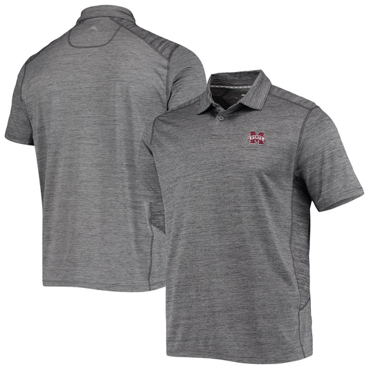 Men's Tommy Bahama Gray Mississippi State Bulldogs Delray IslandZone Polo