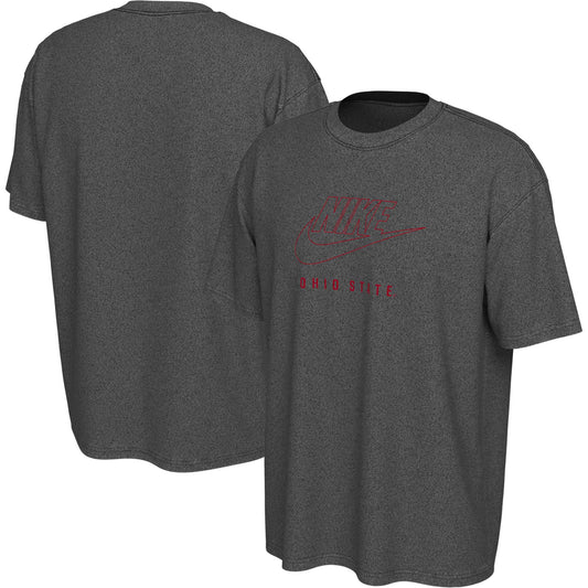 Men's Nike Charcoal Ohio State Buckeyes Washed Max90 T-Shirt