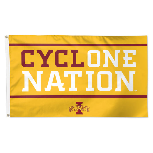 WinCraft Iowa State Cyclones 3' x 5' Single-Sided Deluxe Team Slogan Flag