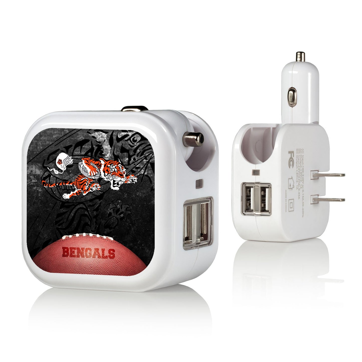 Cincinnati Bengals 2-in-1 Legendary Design USB Charger