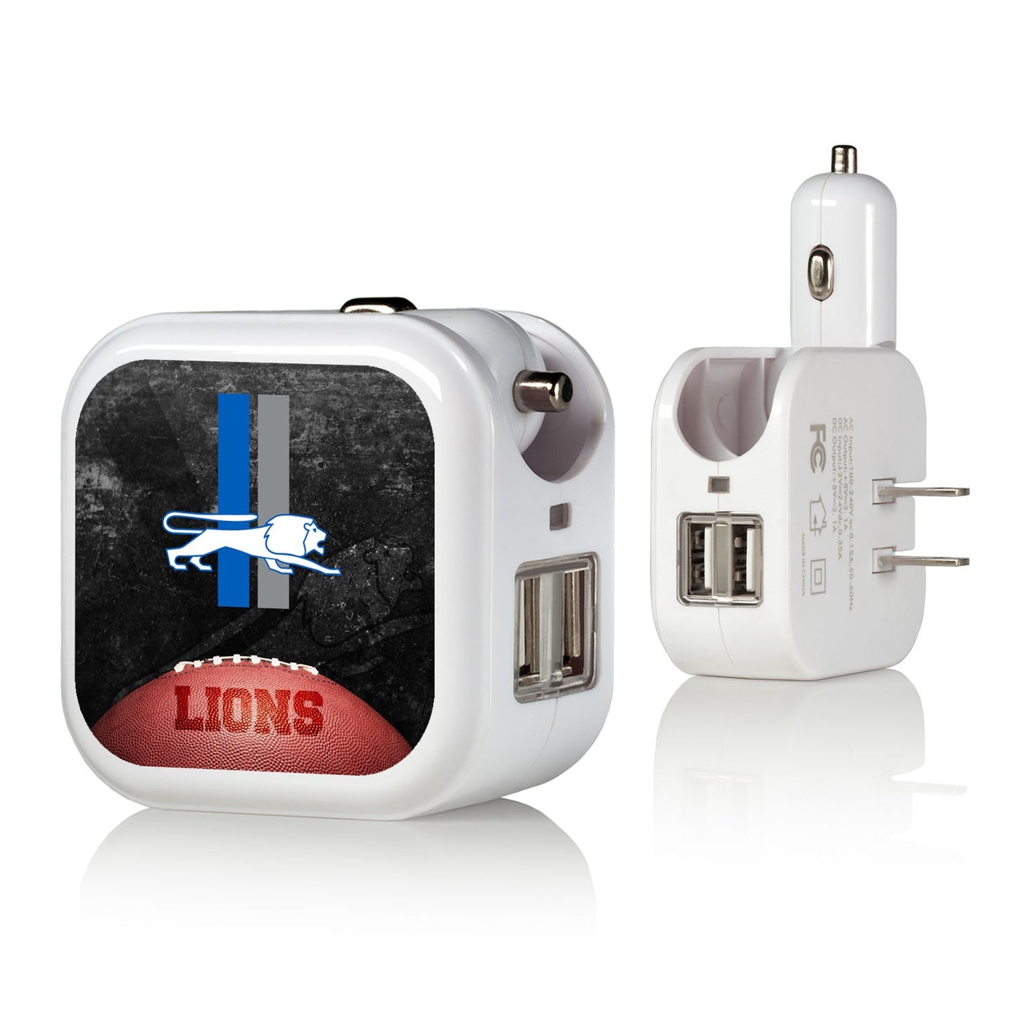 Detroit Lions 2-in-1 Legendary Design USB Charger