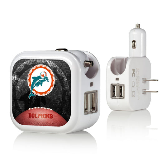 Miami Dolphins 2-in-1 Legendary Design USB Charger