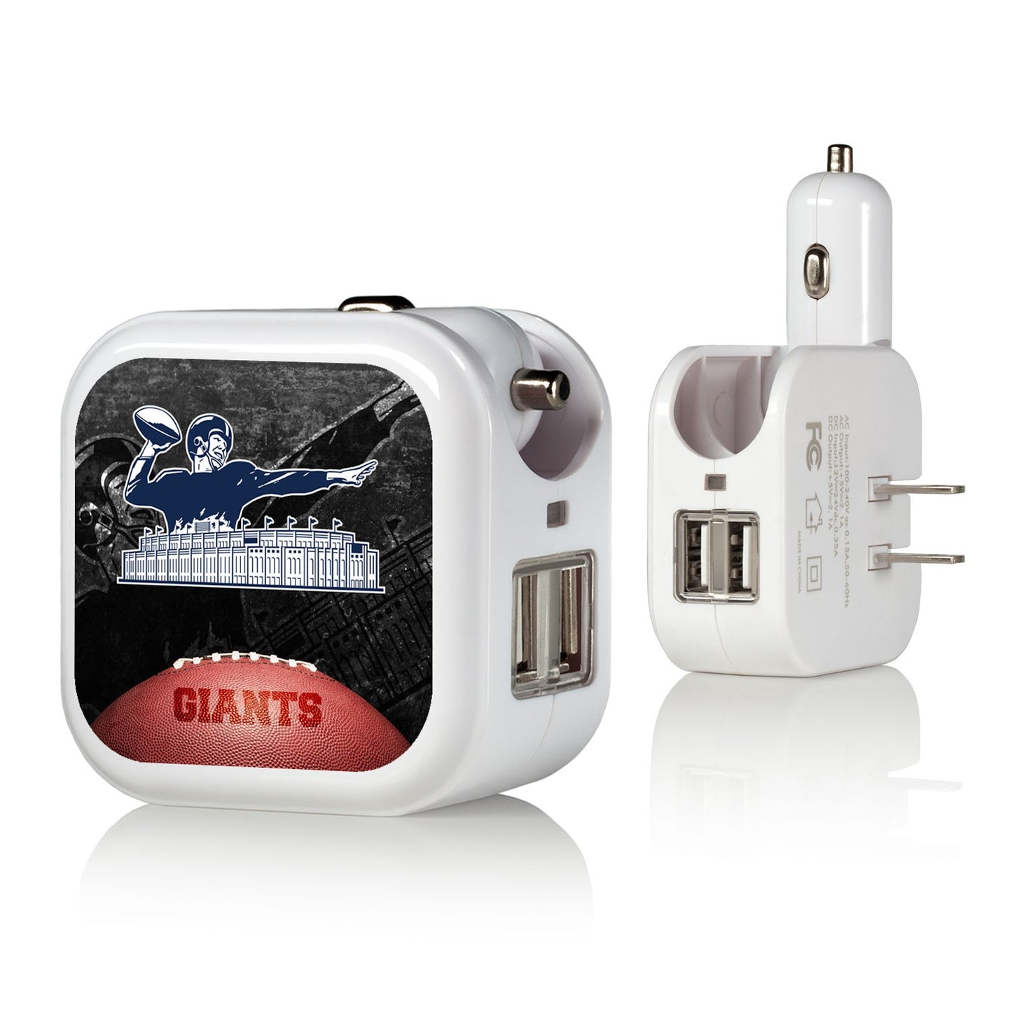 New York Giants 2-in-1 Legendary Design USB Charger