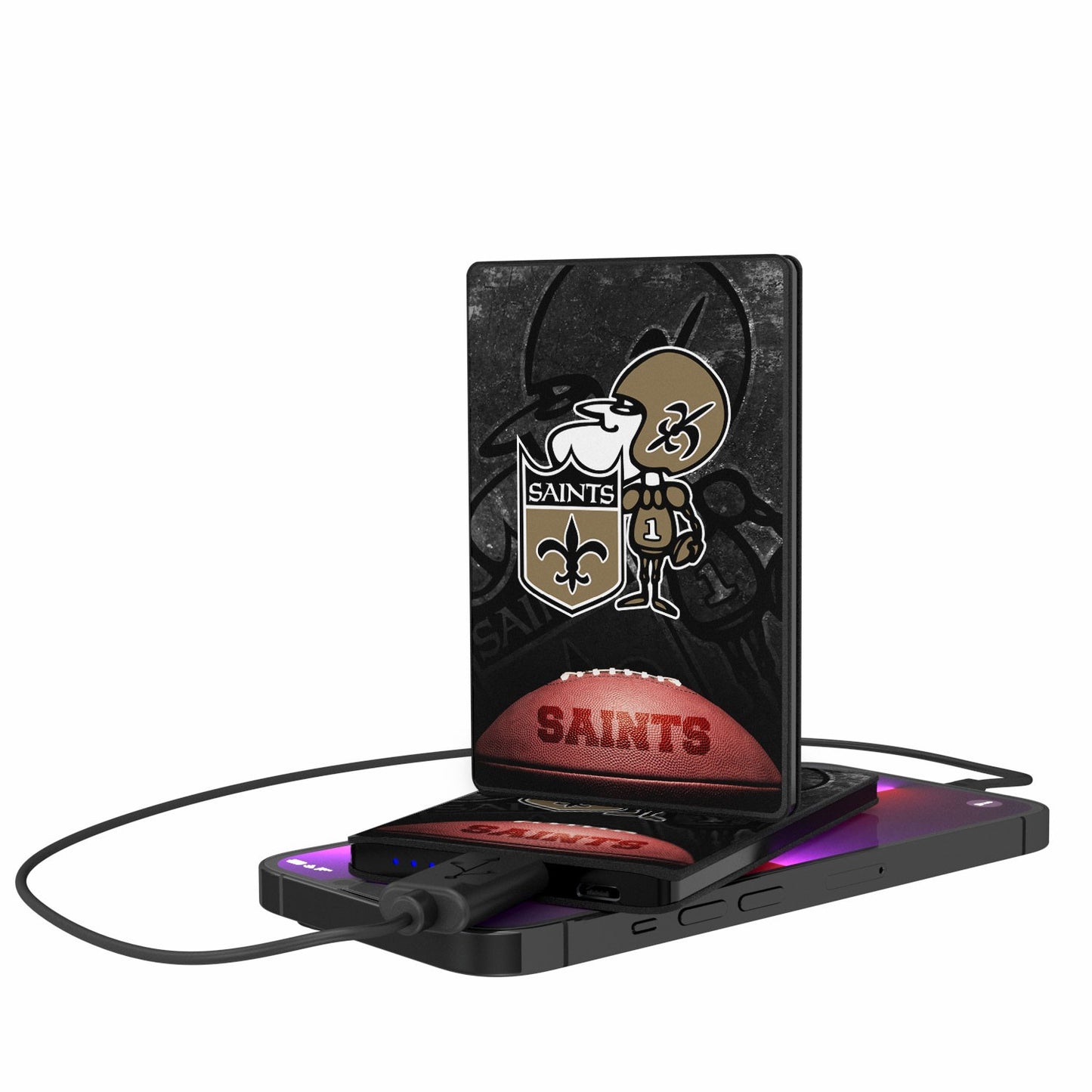 New Orleans Saints 2500 mAh Legendary Design Credit Card Powerbank