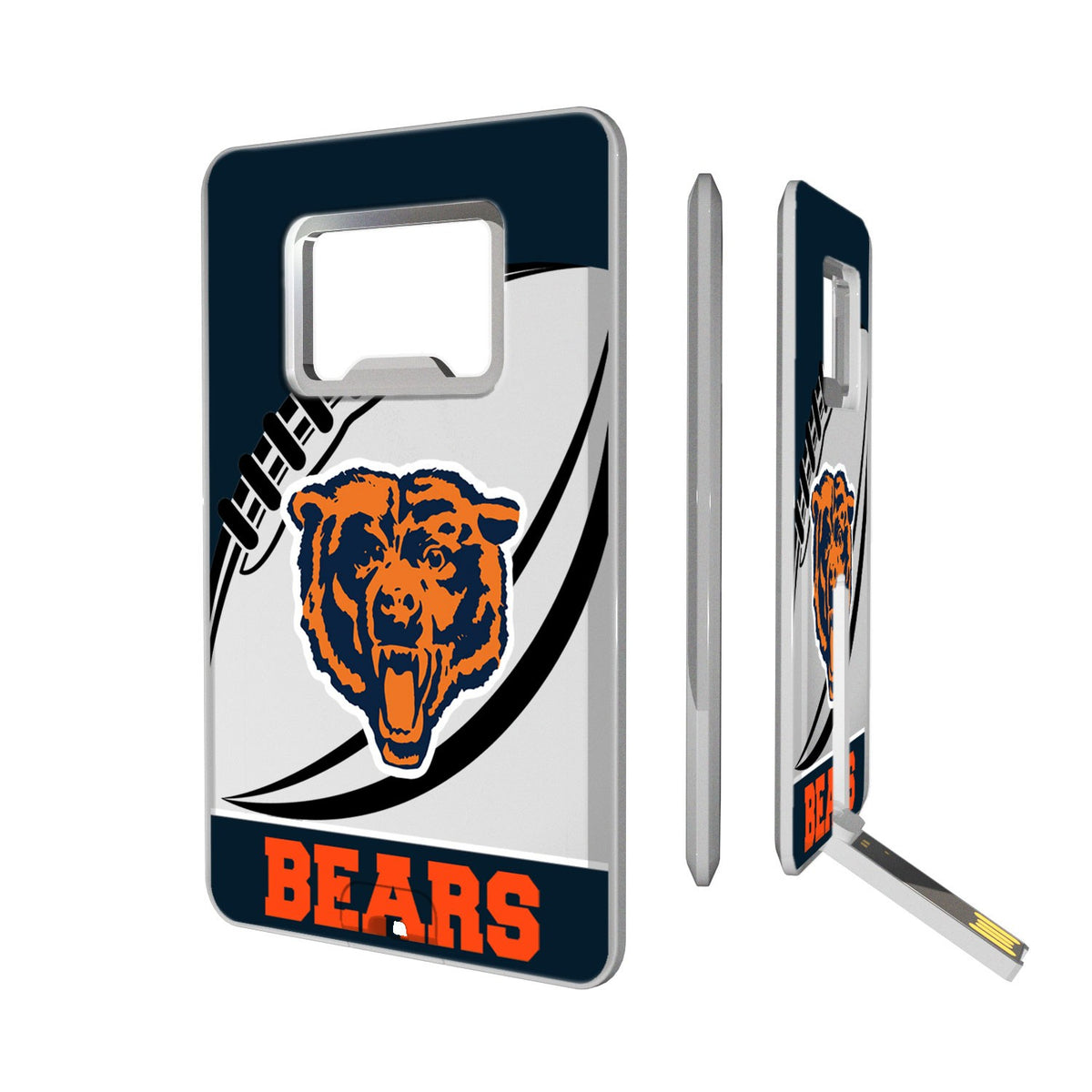 Chicago Bears 32GB Passtime Design Credit Card USB Drive with Bottle Opener