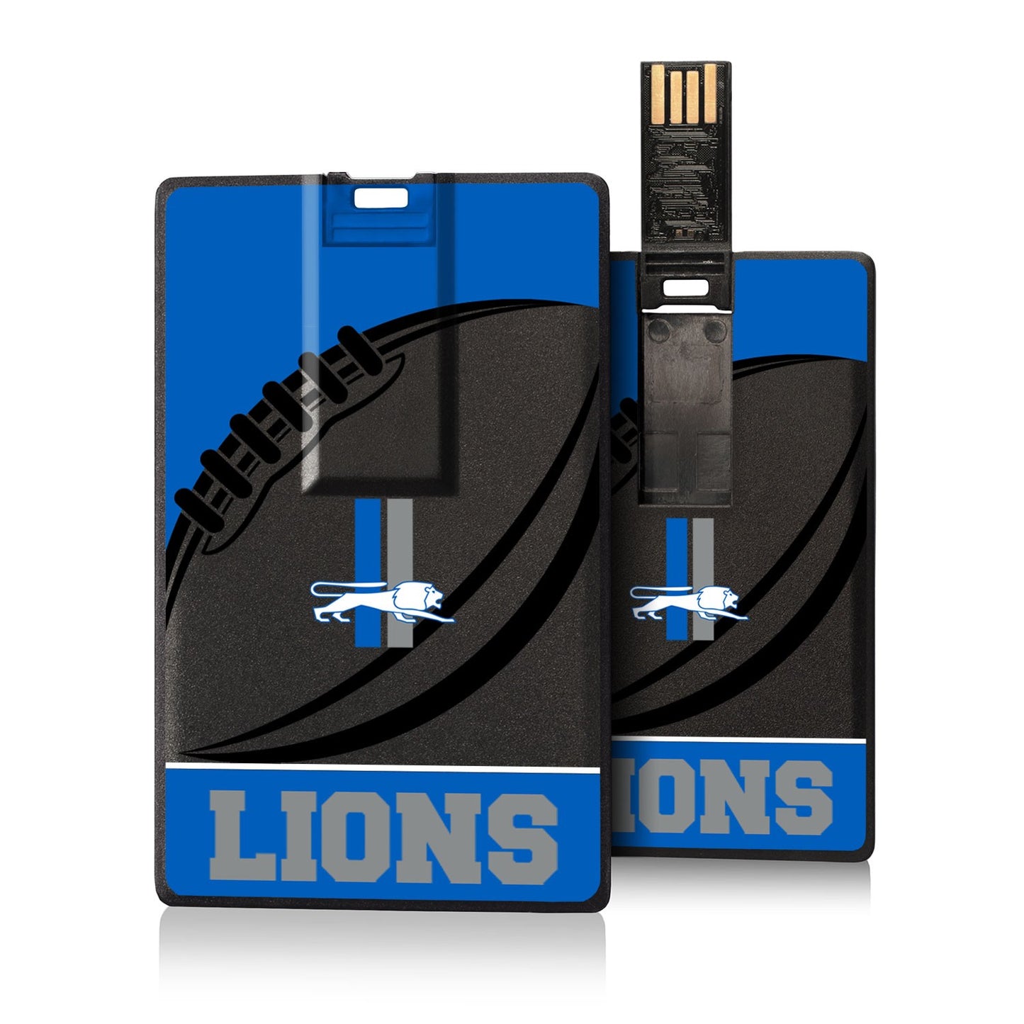 Detroit Lions 32GB Passtime Design Credit Card USB Drive