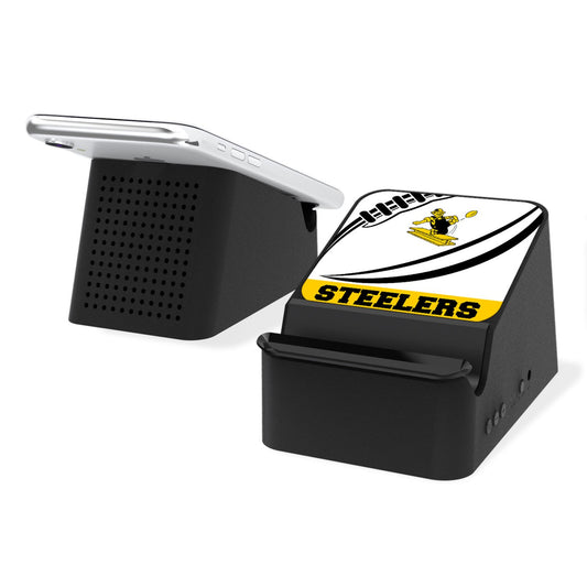 Pittsburgh Steelers 5-Watt Passtime Design Wireless Charging Station and Bluetooth Speaker