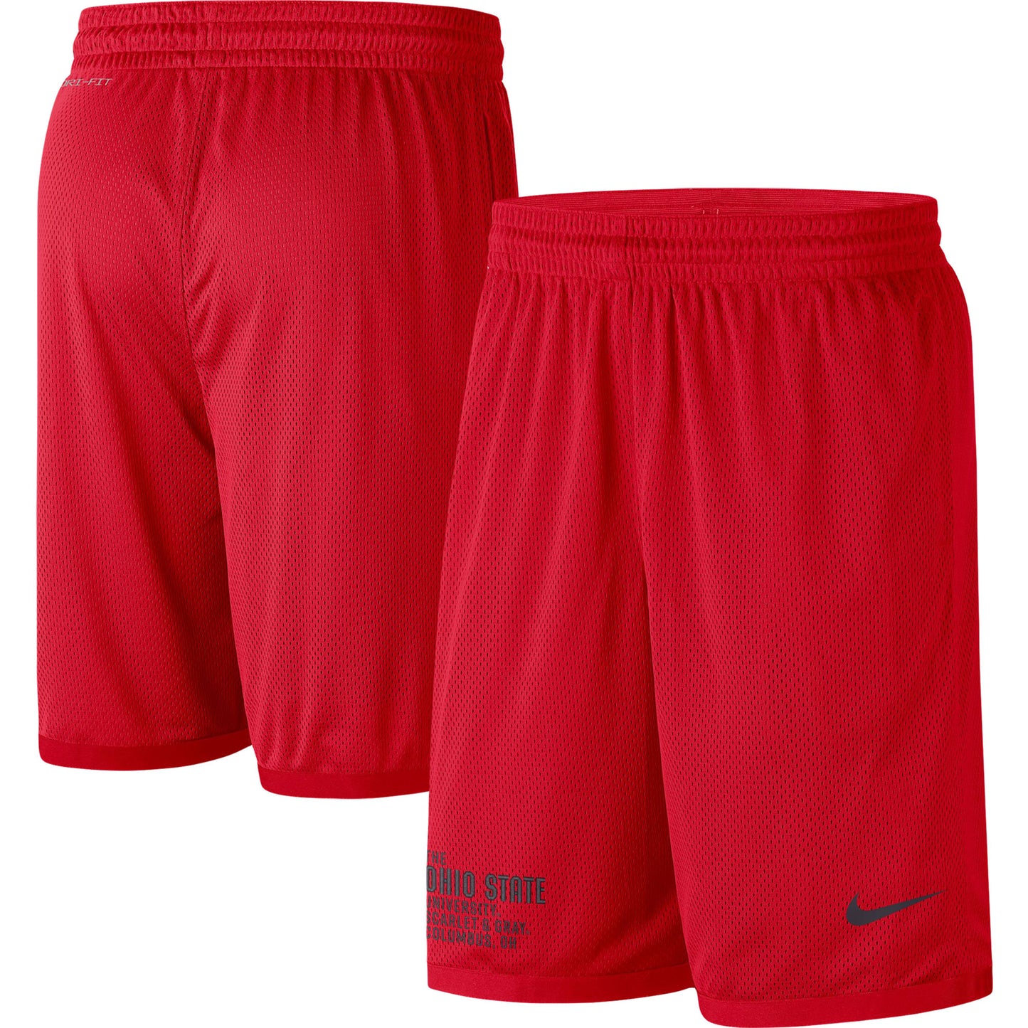 Men's Nike Scarlet Ohio State Buckeyes Performance Mesh Shorts