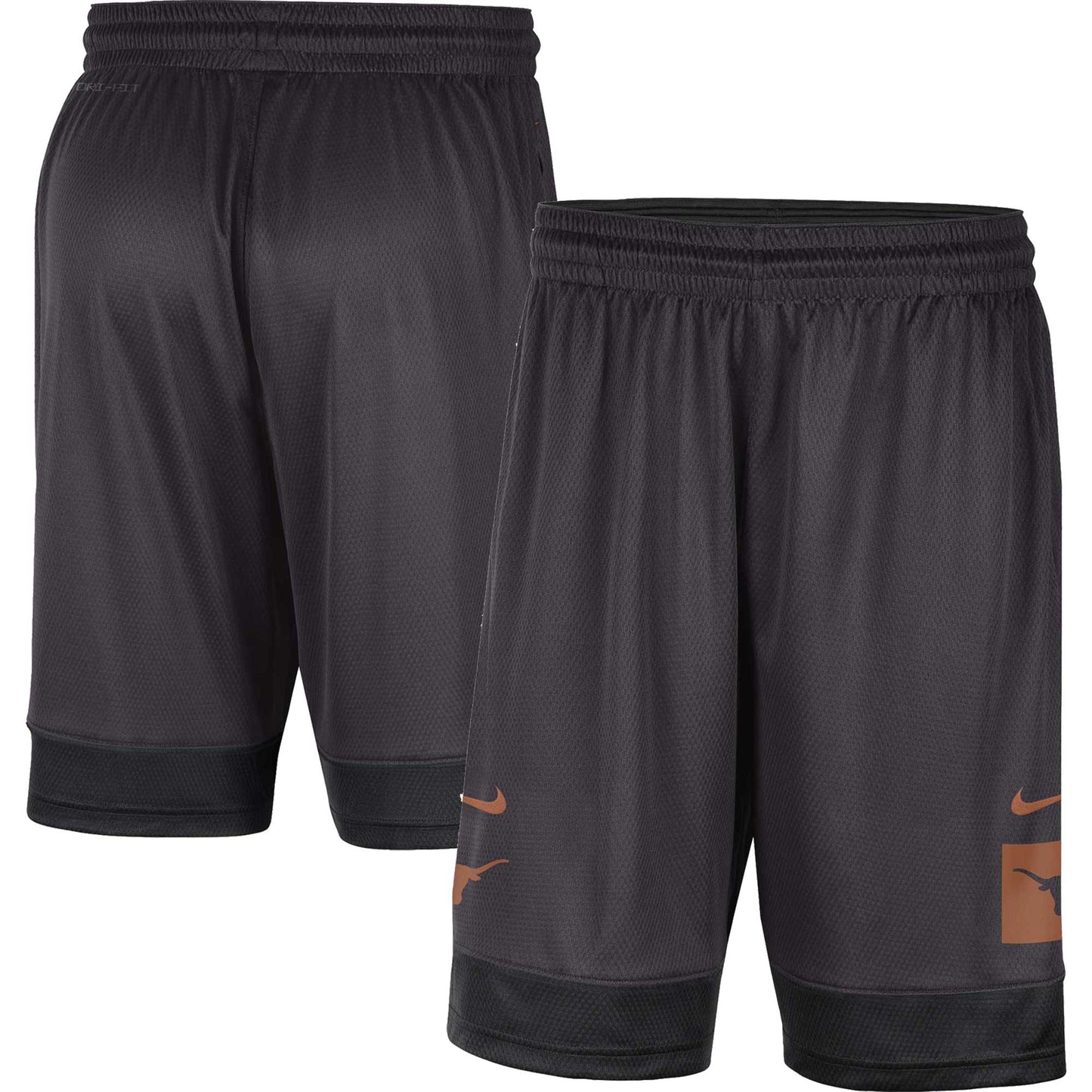 Men's Nike Charcoal Texas Longhorns Performance Fast Break Shorts