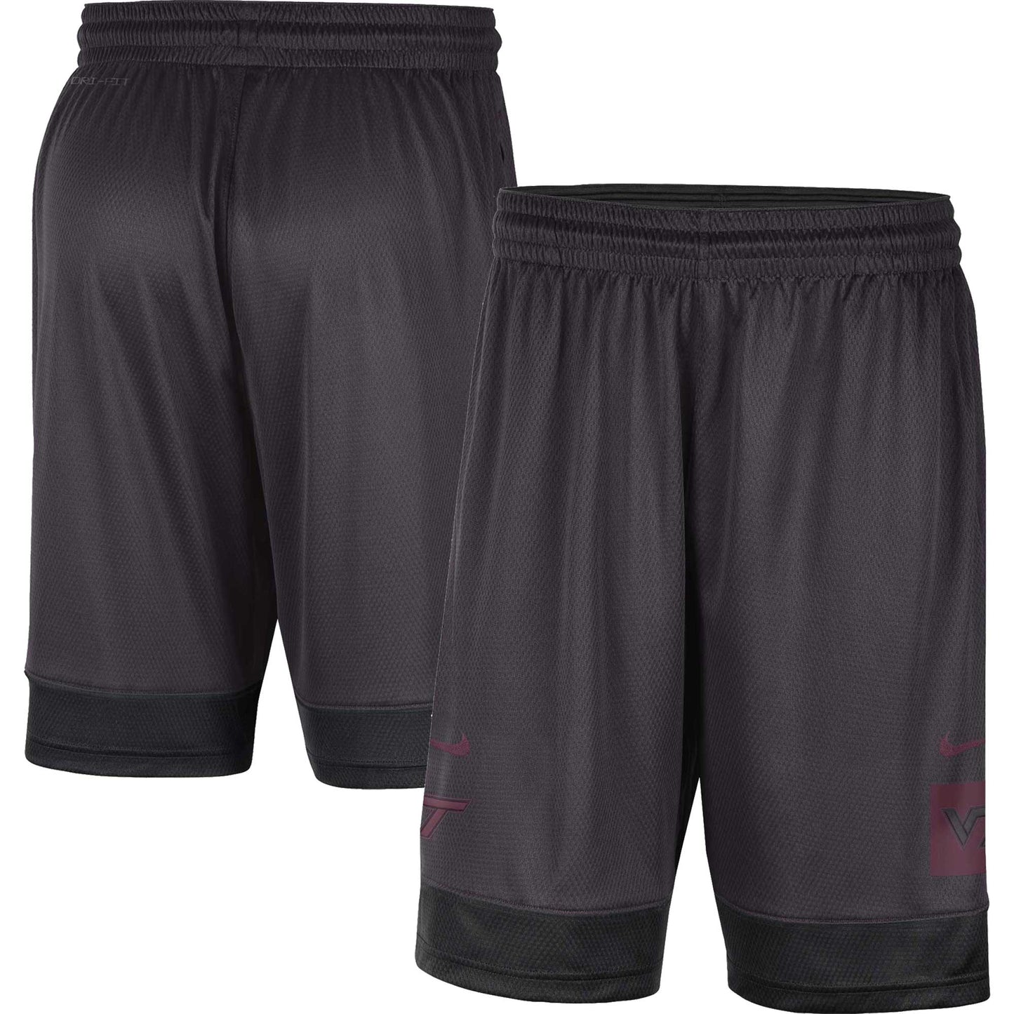 Men's Nike Charcoal Virginia Tech Hokies Performance Fast Break Shorts