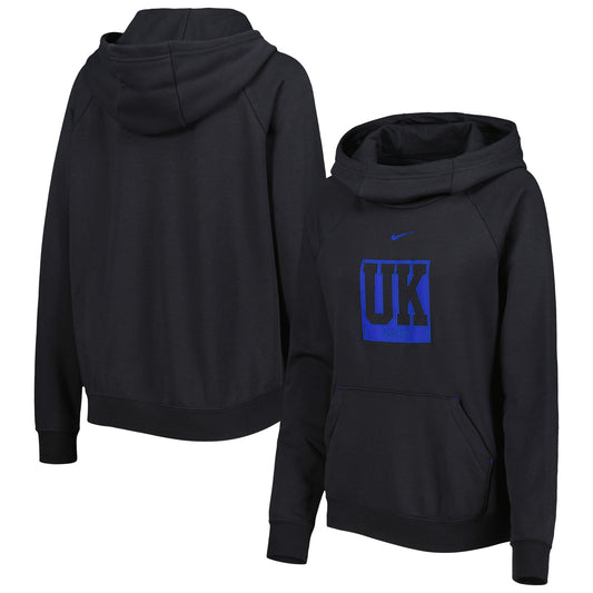 Women's Nike Charcoal Kentucky Wildcats Essential Funnel Neck Raglan Pullover Hoodie