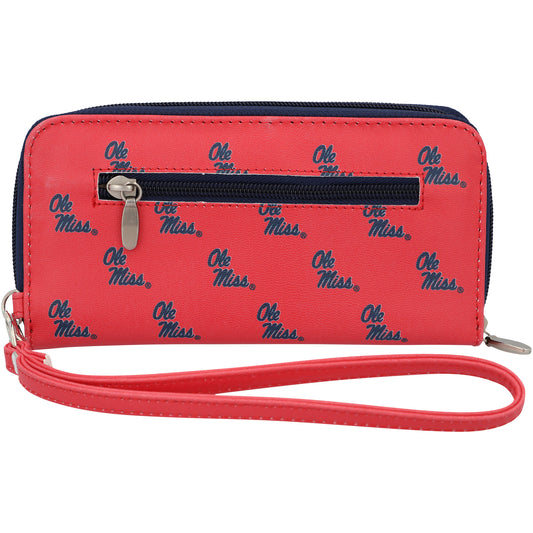 Women's Ole Miss Rebels Zip-Around Wristlet Wallet