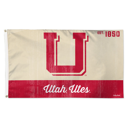 WinCraft Utah Utes Single-Sided College Vault Deluxe Flag