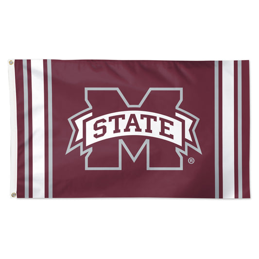 WinCraft Mississippi State Bulldogs 3' x 5' Vertical Stripe Deluxe Single-Sided Flag
