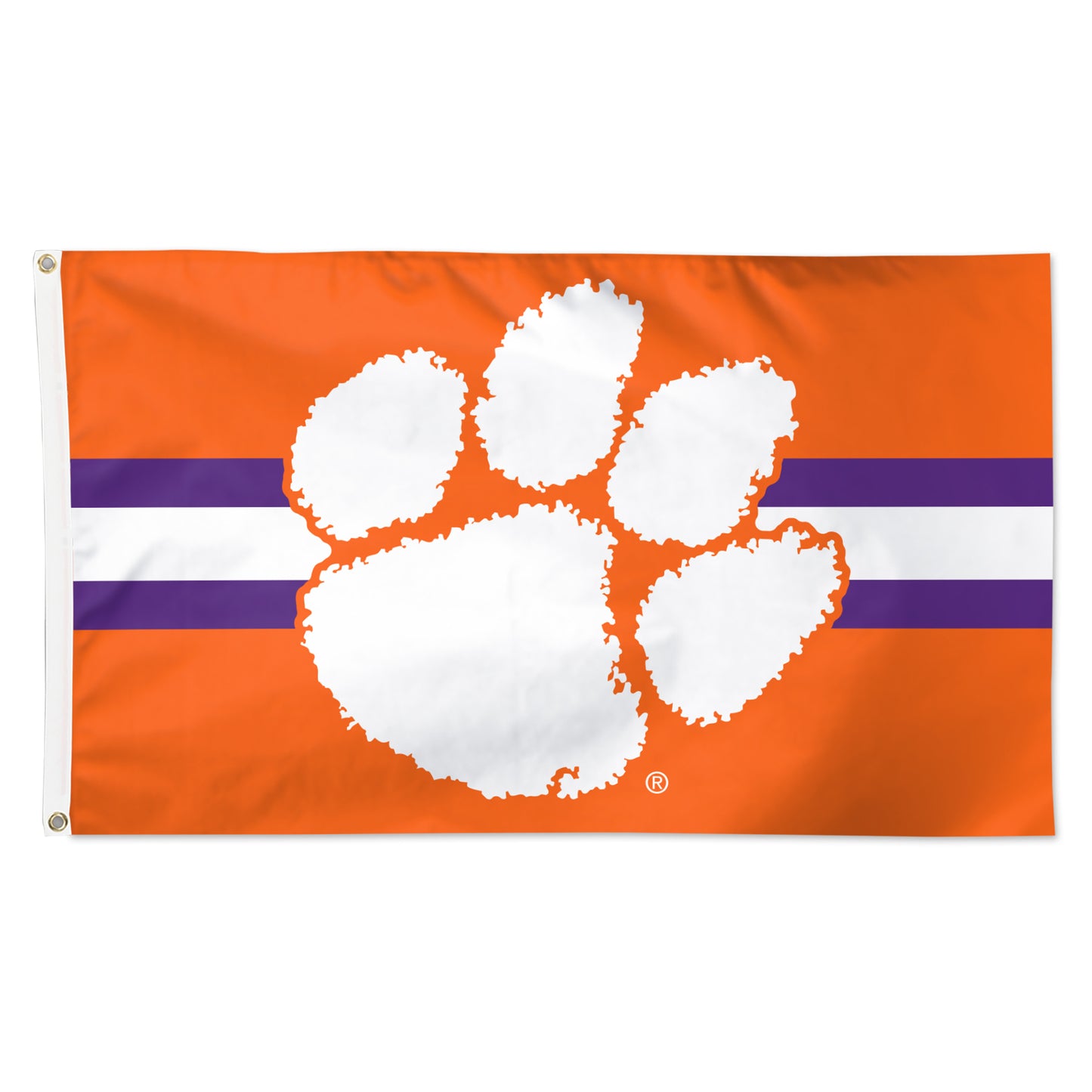 WinCraft Clemson Tigers 3' x 5' Horizontal Stripe Deluxe Single-Sided Flag