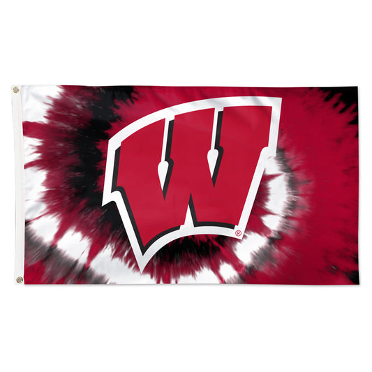 WinCraft Wisconsin Badgers 3' x 5' Tie-Dye Deluxe Single-Sided Flag