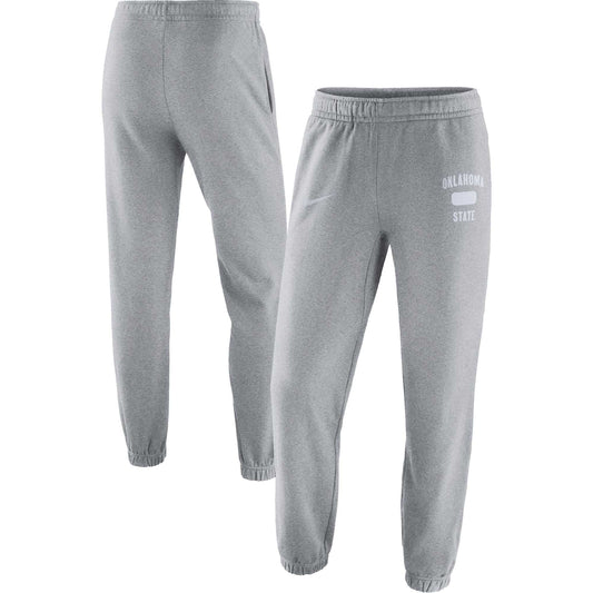 Men's Nike Heathered Gray Oklahoma State Cowboys Saturday Fleece Pants