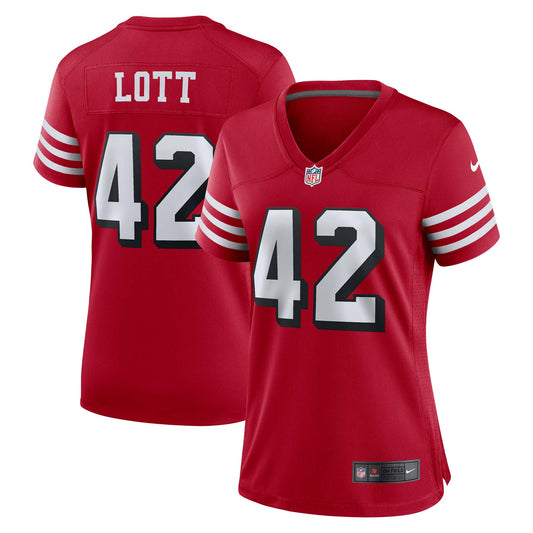 Women's Nike Ronnie Lott Scarlet San Francisco 49ers Alternate Game Jersey