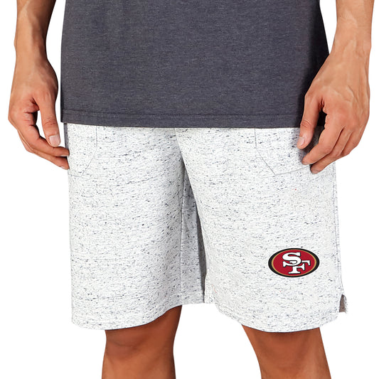 Men's Concepts Sport White/Charcoal San Francisco 49ers Throttle Knit Jam Shorts