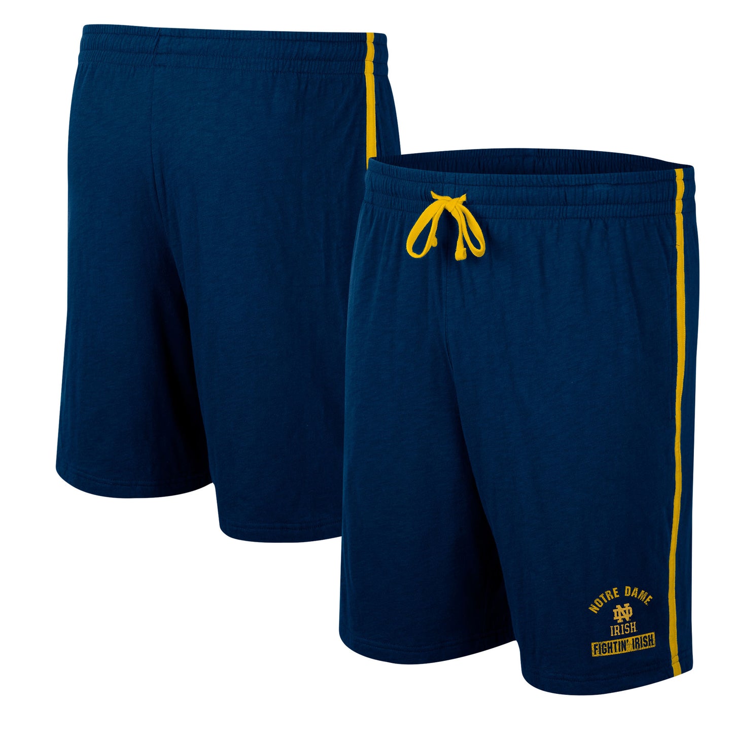 Men's Colosseum Navy Notre Dame Fighting Irish Thunder Slub Shorts