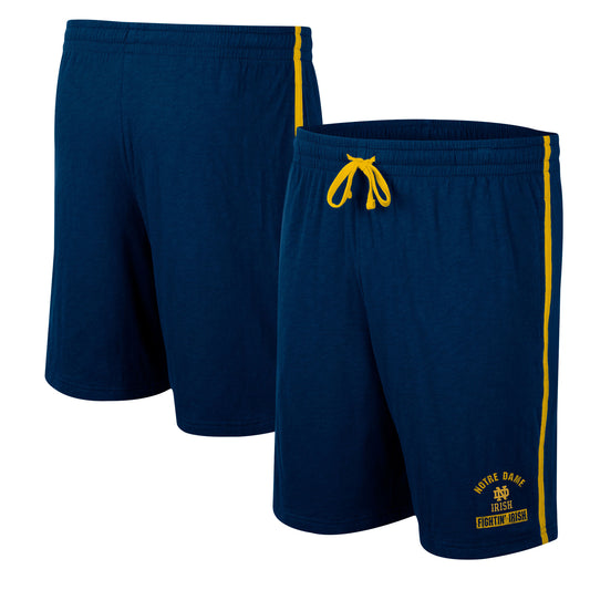 Men's Colosseum Navy Notre Dame Fighting Irish Thunder Slub Shorts