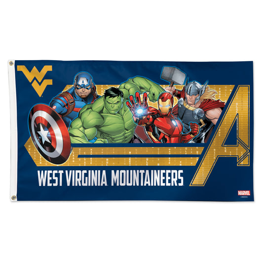 WinCraft West Virginia Mountaineers 3' x 5' Single-Sided Deluxe Avengers Flag