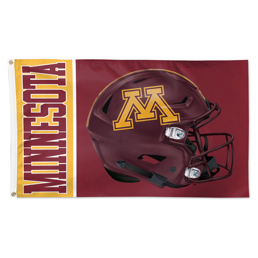 WinCraft Minnesota Golden Gophers 3' x 5' Helmet Deluxe Single-Sided Flag