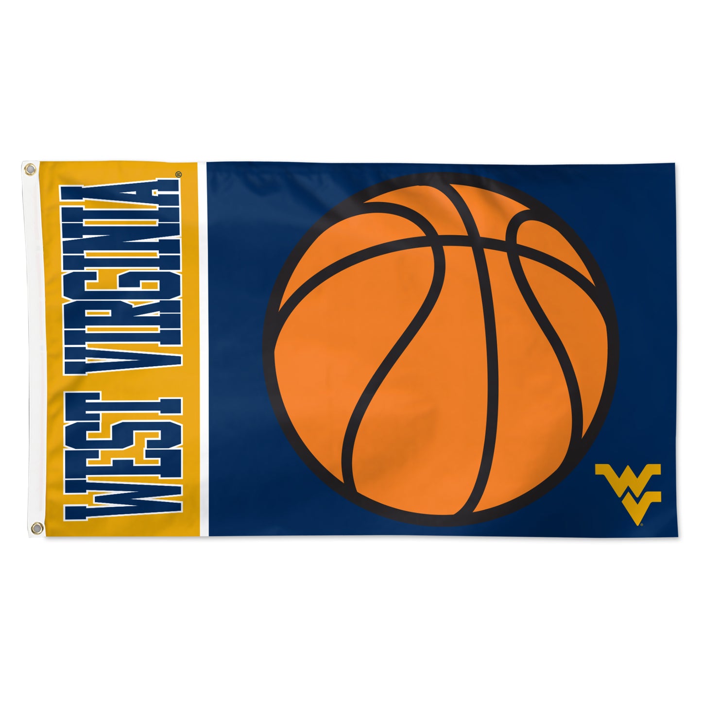 WinCraft West Virginia Mountaineers 3' x 5' Basketball Deluxe Single-Sided Flag