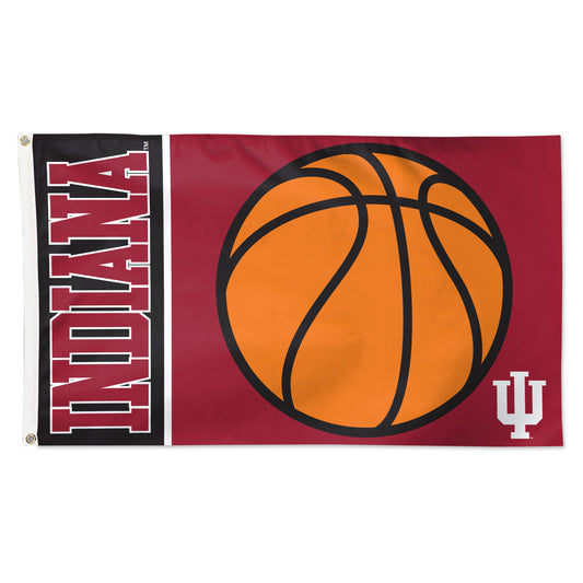 WinCraft Indiana Hoosiers 3' x 5' Basketball Deluxe Single-Sided Flag