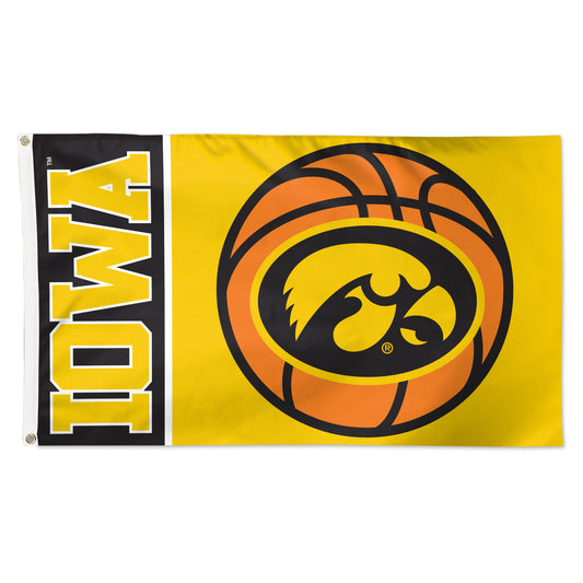 WinCraft Iowa Hawkeyes 3' x 5' Basketball Logo Deluxe Single-Sided Flag