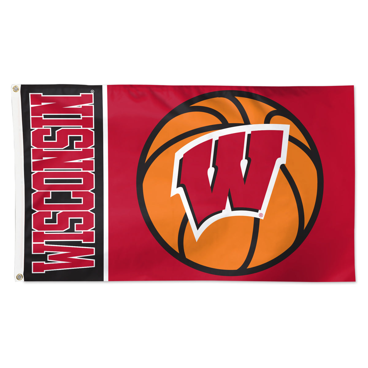 WinCraft Wisconsin Badgers 3' x 5' Basketball Deluxe Single-Sided Flag
