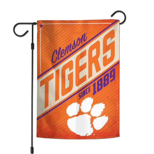 WinCraft Clemson Tigers 12" x 18" Throwback Logo Double-Sided Garden Flag