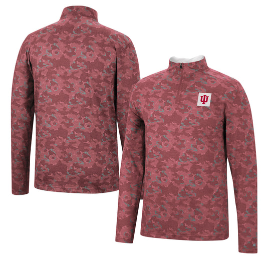 Men's Colosseum Crimson Indiana Hoosiers Tivo Quarter-Zip Jacket