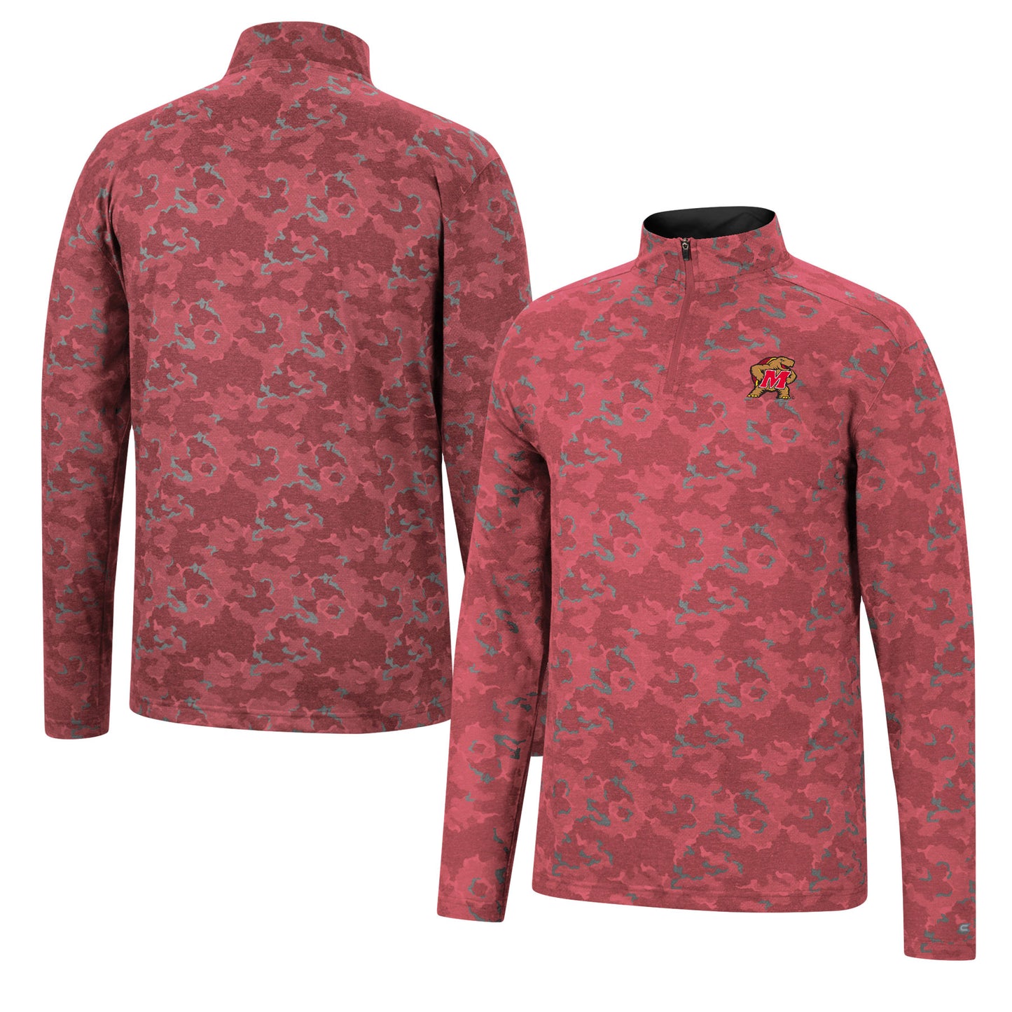 Men's Colosseum Red Maryland Terrapins Tivo Quarter-Zip Jacket