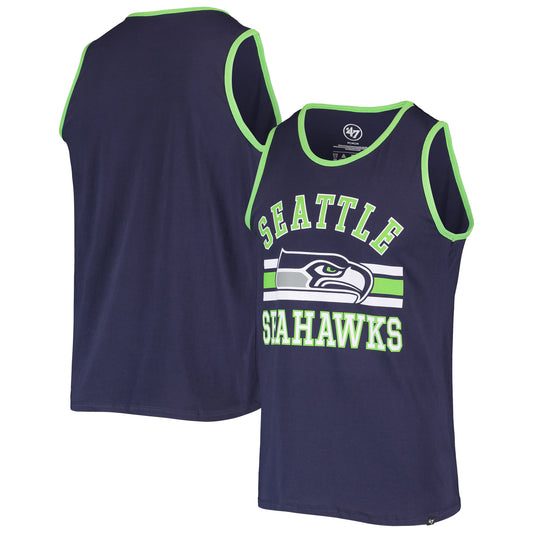 Men's '47 College Navy Seattle Seahawks Edge Super Rival Tank Top