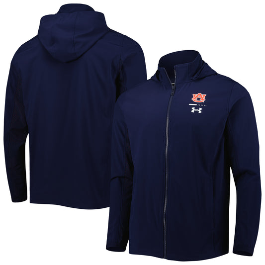 Men's Under Armour Navy Auburn Tigers Squad 3.0 Full-Zip Jacket