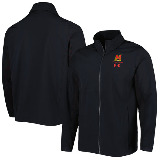 Men's Under Armour Black Maryland Terrapins Squad 3.0 Full-Zip Jacket