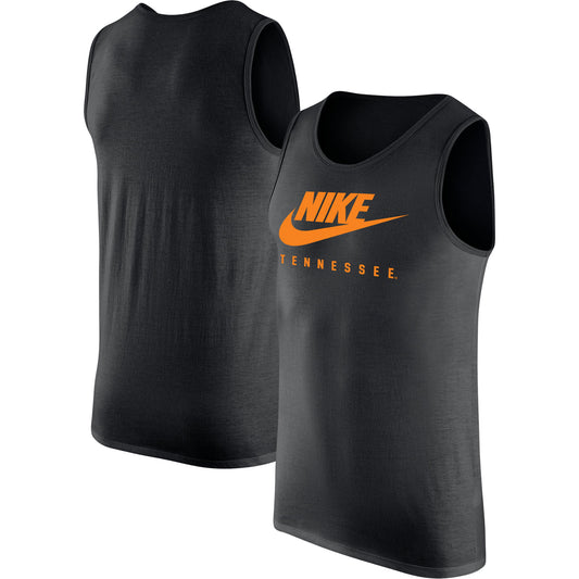 Men's Nike Black Tennessee Volunteers Futura Performance Scoop Neck Tank Top