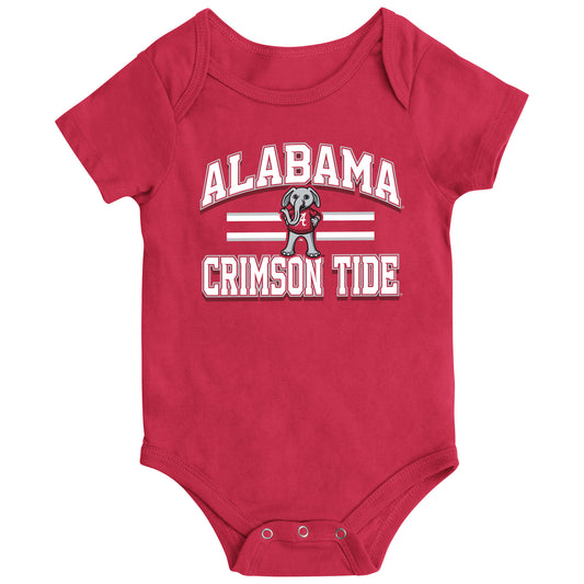 Newborn & Infant Colosseum Crimson Alabama Crimson Tide Core Stripe Bodysuit