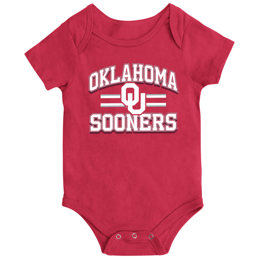 Newborn & Infant Colosseum Crimson Oklahoma Sooners Core Stripe Bodysuit