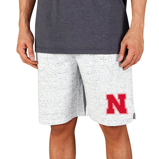 Men's Concepts Sport White/Charcoal Nebraska Huskers Throttle Knit Jam Shorts